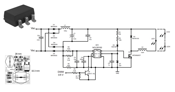 NCL30100 von ON Semiconductor (anklicken, um volle Größe zu sehen)